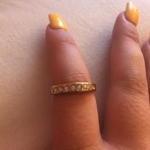Faux Gold diamond ring